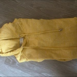 yellow and white striped hoodie